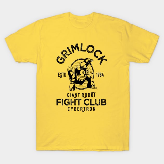 GRIMLOCK : Transformers GEN 1 - giant robot fight club 2.0 T-Shirt by ROBZILLA